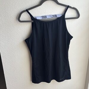 Nike Black Slim Spaghetti-Strap Athletic Tank